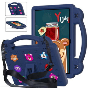 Strawberry Tablet Case With Holder Shoulder Strap for ONN 10.1 Inch 2022 Gen3-NavyBlue