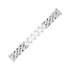 Diamond Denim Chain Metal Bands For Samsung S3/Galaxy Watch 46mm(Silver)