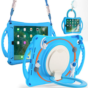 iPad Case Shockproof Case With Handle Stand Shoulder Strap for iPad 9.7 2018/2017/Pro9.7/Air2/Air-Blue