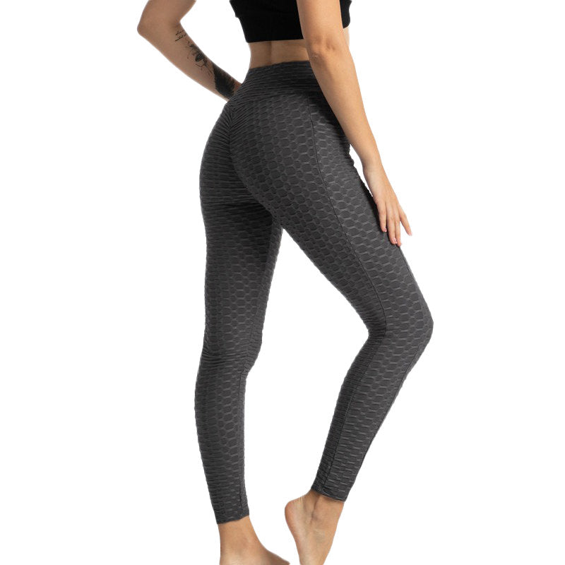 Womens Leggings Ruched Butt Lifting Stretchy Tights with Pockets-Grey