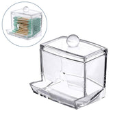 Cotton Swab Pads Holder  Cotton Buds Ball Dispenser Organizer Box Clear Acrylic Cotton Pad Container