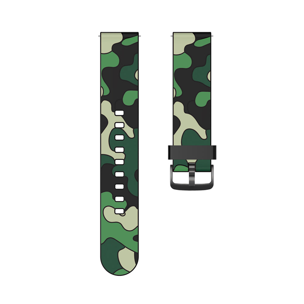 Camo Silicone Watch Band For Samsung Galaxy Watch 42/46mm Gear S3 Frontier/Classic(Camo Green1)