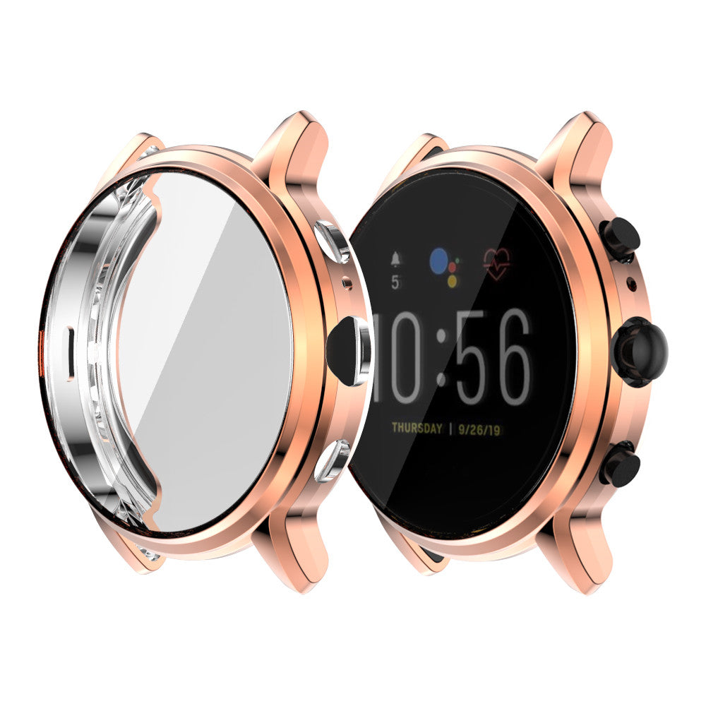 TPU Full Cover Watch Case For Fossil Gen5 Carlyle-Rose Gold