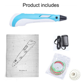 3D Drawing Printing Pen with LCD Screen PLA Filament for Kids-Red