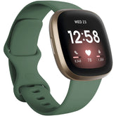 Soft Silicone Sport Replacement Strap For Fitbit Versa 3/Fitbit Sense Small Large-ArmyGreen