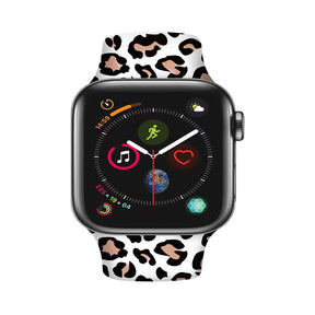 Fashion Leopard Pattern Silicone Watchband for Apple Watch SE & Series 6/5/4/3/2/1-B21