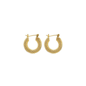 Vintage Twisted Rope Earrings Mini Hoop Earrings for Women-01