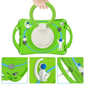 iPad Case Shockproof Case With Handle Stand Shoulder Strap for iPad 9.7 2018/2017/Pro9.7/Air2/Air-Green