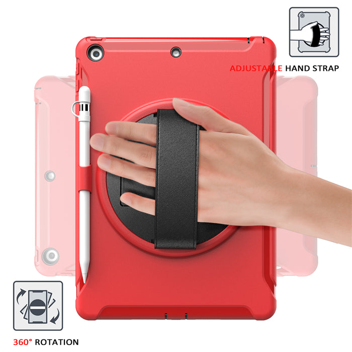 Spider Man 3-Layer Multi-Function Case With Pencil Holder+Cap For New iPad 10.2/2019 iPad 7-Red