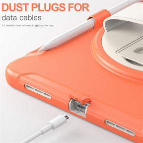 Tablet Case For iPad 10th with 360¡ã Kickstand/Hand Strap Shockproof-Orange
