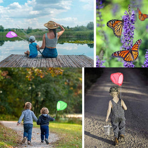 6Pcs Colorful Retractable Butterfly Net Kids Outdoor Catching Tools