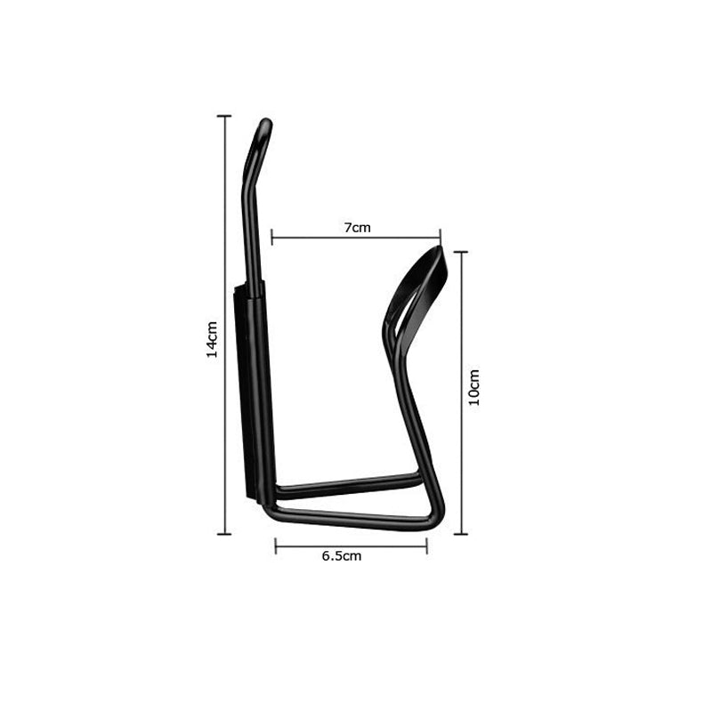 Lightweight Aluminum Alloy Bicycle Water Bottle Cage Holder for Outdoor Activities Drilled Holes Required-Silver