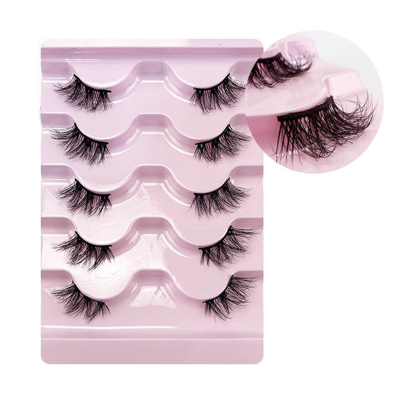 Half Lashes Natural Looking Cat Eye Fluffy 3D Curly False Eyelashes-37