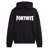 Childrens Sweatshirts Fortnite Logo Game Peripheral Letter Print Hoodie-Black