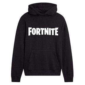 Childrens Sweatshirts Fortnite Logo Game Peripheral Letter Print Hoodie-Black