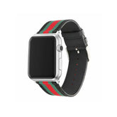 Fashion Braided Pattern PU Leather Watch Band Microfiber Design For Apple Watch SE/6/5/4/3/2/1(Black)