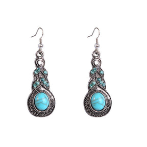 Turquoise Vintage Drop Dangle Earrings for Women-E