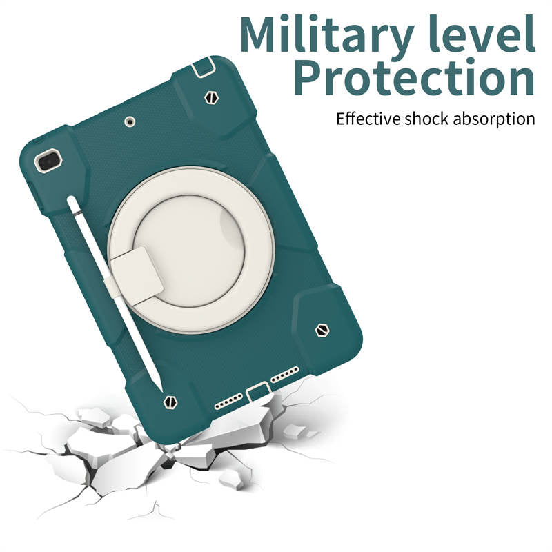 iPad Case For iPad 10.2 with 360¡ãSwivel Stand-Blackish Green