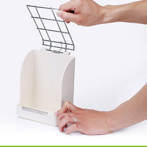 Rabbit Hay Feeder Plastic Food Bowl Feeder-White