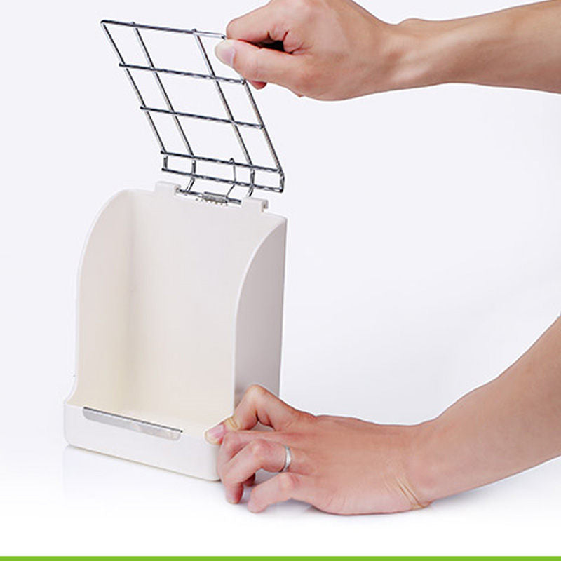 Rabbit Hay Feeder Plastic Food Bowl Feeder-White