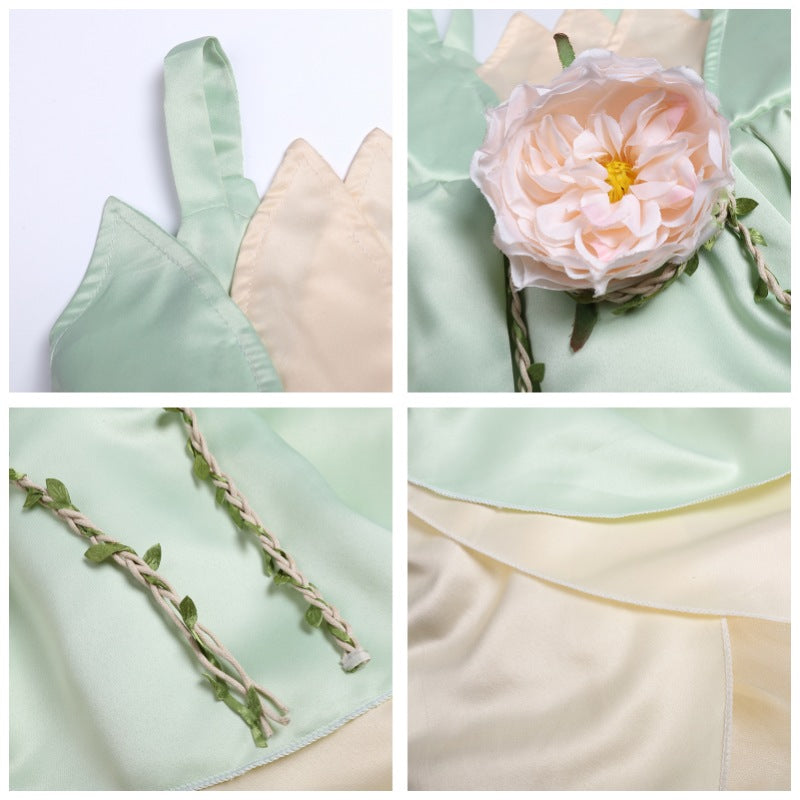 Eluxe Flower Princess Dress for Girls Fancy Halloween Party Cosplay