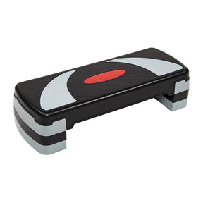 Home Rhythm Pedal Adjustable Workout Aerobic Stepper Step Platform Trainer-Gray
