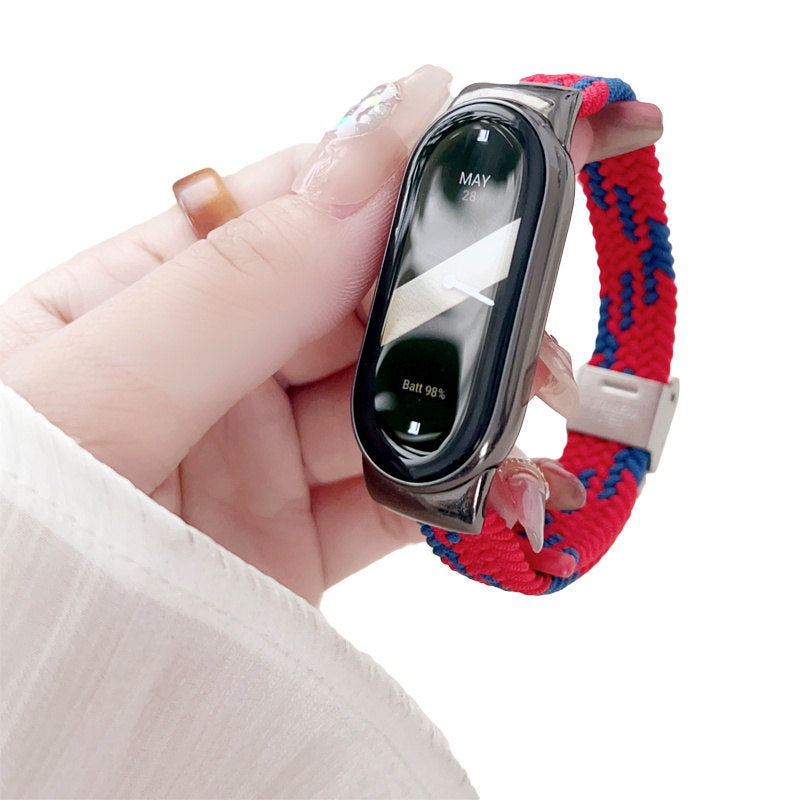 Sports Strap with Adjustable Buckle Solo Loop Elastic Watchband for Mi8-13