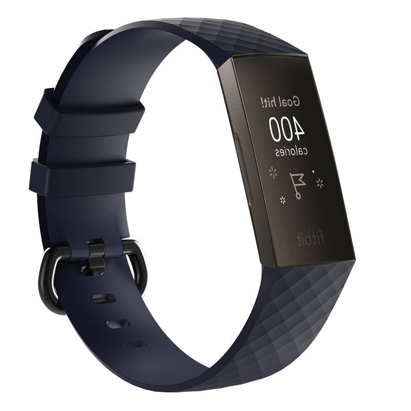 Watch Band For Fitbit Charge 3 Smart Watch Replacement Accessories-Navy Blue