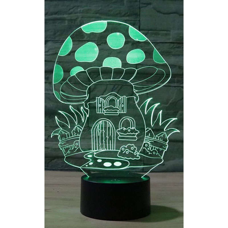 3D Mushroom Night Light 7 Color Touch LED Table Lamp Xmas Toy Gift