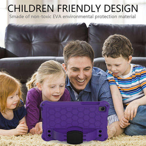 Hive Tablet Case For SamSung Tab A7 Lite 8.7(T220/T225) 2021/Tab A8 (P200/P225) 2019 Durable Stand Cover With Shoulder Strap-PurpleBlack