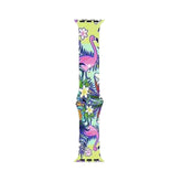 Color Printing Silicone Watch Band For Apple Watch SE/6/5/4/3/2/1(Flamingo)