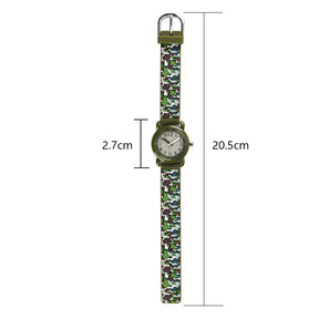 Kids Silicone Camouflage Watches 3D Cartoon Military Watches-ArmyGreen