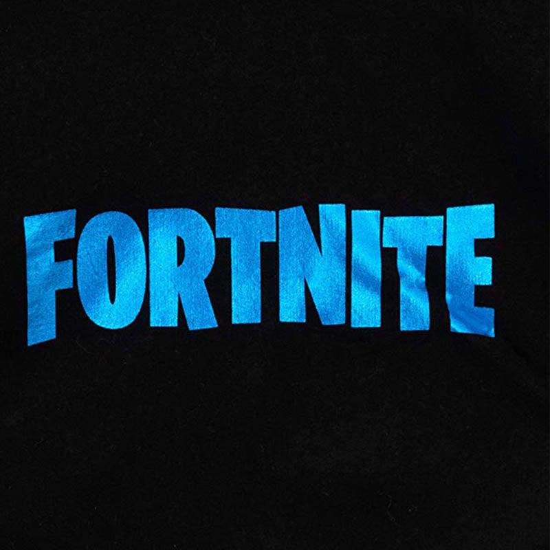 Childrens Sweatshirts Fortnite Logo Game Peripheral Letter Print Hoodie-Blue