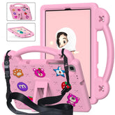 StrawberryTablet Case with Holder Shoulder Strap for Samsung 10.1 inch Galaxy Tab A T510/T515-Pink