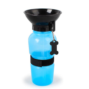 Pet Dog Extrusion Portable Water Fountain Leak-Proof Drinking Bottle-Blue