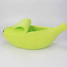 Cute Banana Cat Bed House Soft Pet Supplies-Green