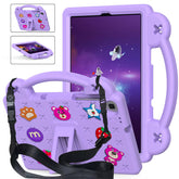 StrawberryTablet Case with Holder Shoulder Strap for Samsung 10.1 inch Galaxy Tab A T510/T515-LightPurple