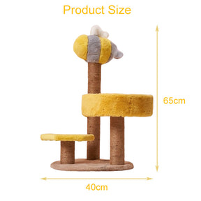 Bee Cat Tree for Indoor Cats Tower Sisal Scratching Post