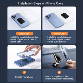 Folding Magnetic Phone Holder 360¡ãRotation for Car Dashboard Universal