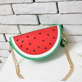 Women Shoulder Bag Cute Pineapple Shape Mini Bag-Watermelon