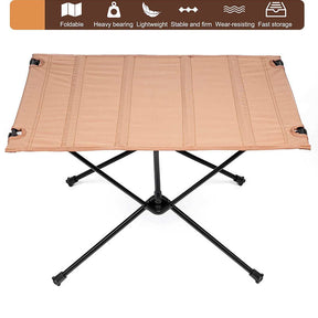 Lightweight Folding Camping Table Washable Fabric with Carry Bag-Army Green