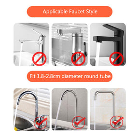 Faucet Sponge Holder Rustproof Sink Caddy for Dishcloth-Silver
