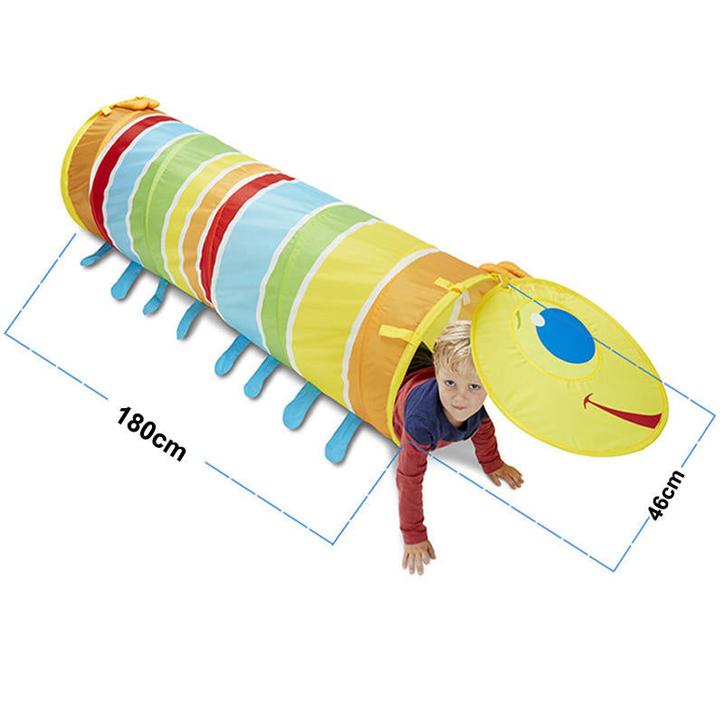 Kids Tunnel Pop Up Crawl Through Toy for Boys Girls Indoor Crawl Toy-Colorful