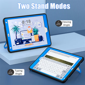Tablet Case Kids Friendly with Pencil Holder for iPad 11 2020/2021/2022-BlackBlue