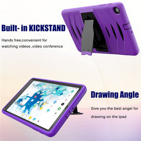 Shock Wave Kickstand Case Anti-Fall Protection For Samsung Tab A 10.1 T510/T515(2019)-Purple