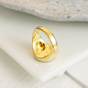 Fashion Moon Round Rings Party Jewelry for Women-Gold