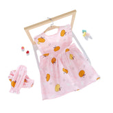 Baby Girl Waterproof Dress Bibs With 2 sleeves Covers-Pink Pumpkin