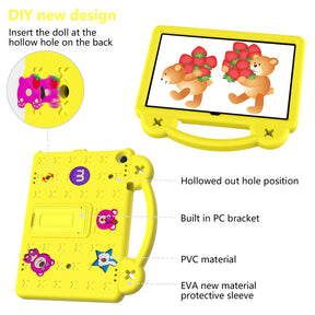 Strawberry Tablet Case With Holder Shoulder Strap for ONN 10.1 Inch 2022 Gen3-Yellow