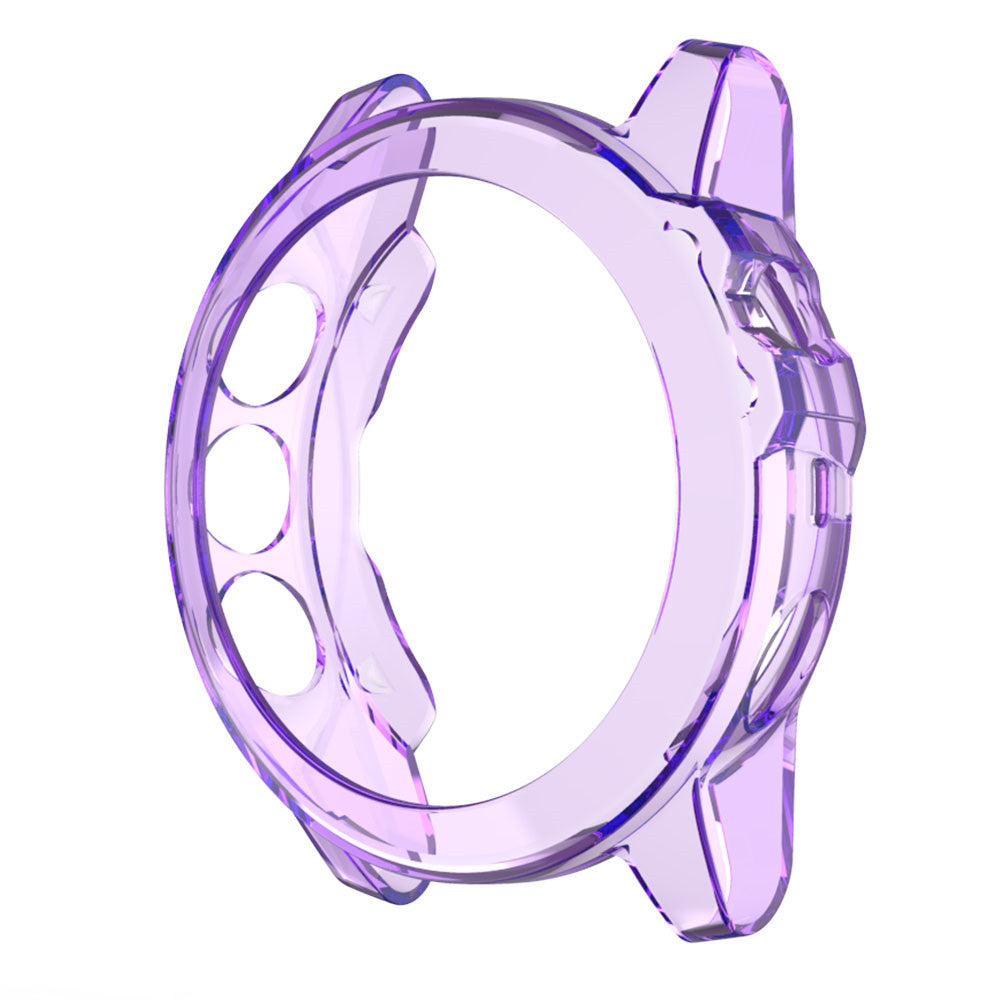 TPU Transparent Frame Case For Garmin Fenix 5X-Purple