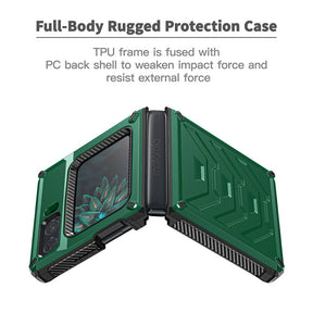 Armorer Full-Body Rugged Protection Case for Moto RAZR 5G Flip Phone 2022-ArmyGreen